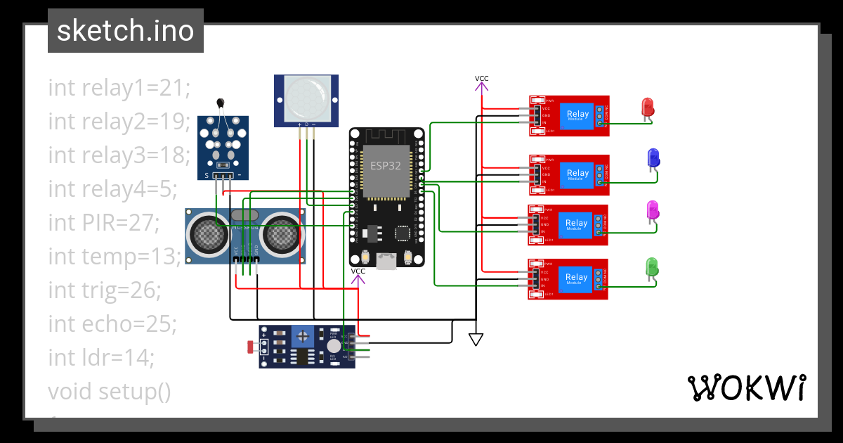 Relays Wokwi Esp32 Stm32 Arduino Simulator 