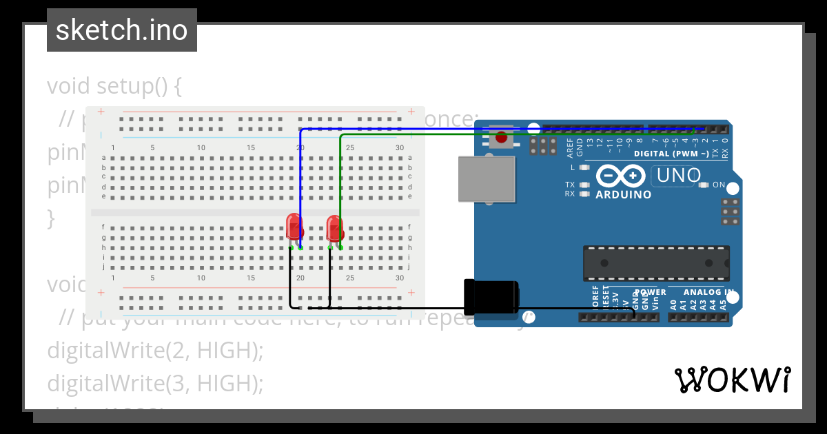 breadboard - Wokwi ESP32, STM32, Arduino Simulator