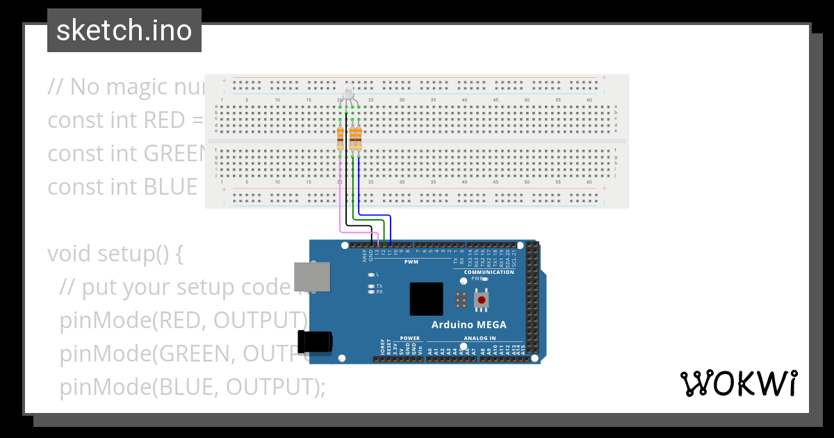 RGB Diode - Wokwi ESP32, STM32, Arduino Simulator