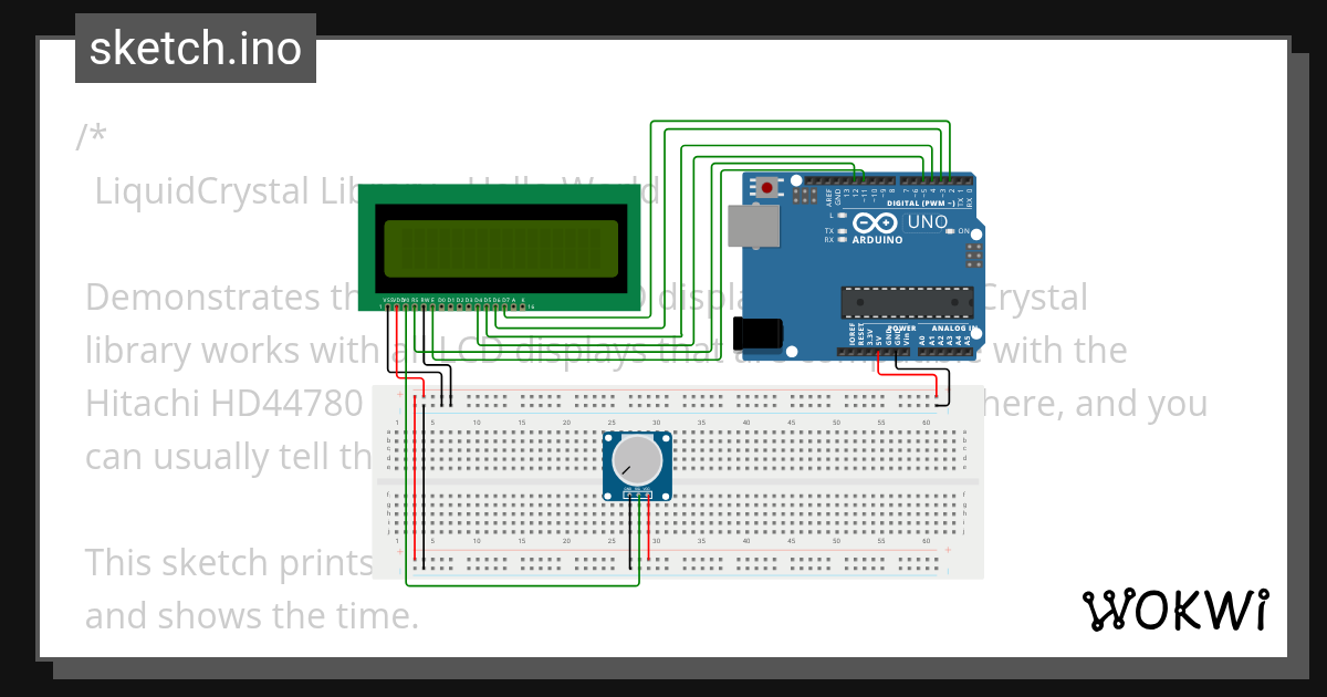 Arduino_LCD - Wokwi ESP32, STM32, Arduino Simulator