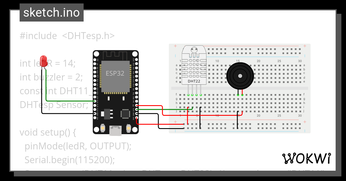 dht11 - Wokwi ESP32, STM32, Arduino Simulator