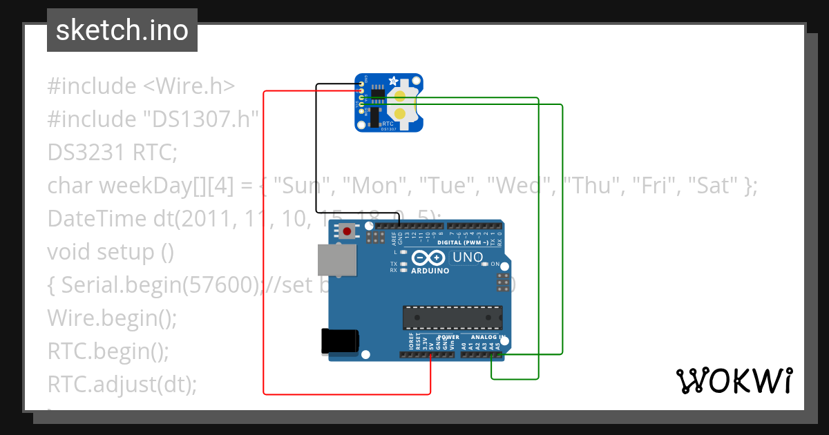 Lab 11 Модуль годинника DS3231 (не працює) Copy - Wokwi ESP32, STM32 ...