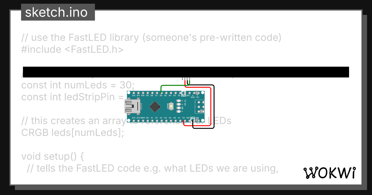 LED strip Copy - Wokwi ESP32, STM32, Arduino Simulator