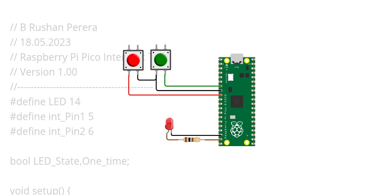 Raspberry Pi Pico Interrupt Test simulation