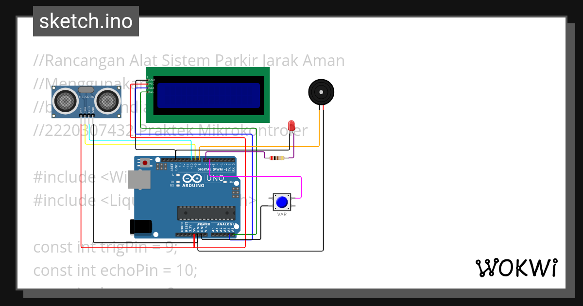 Sistem Parkir Aman - Wokwi ESP32, STM32, Arduino Simulator