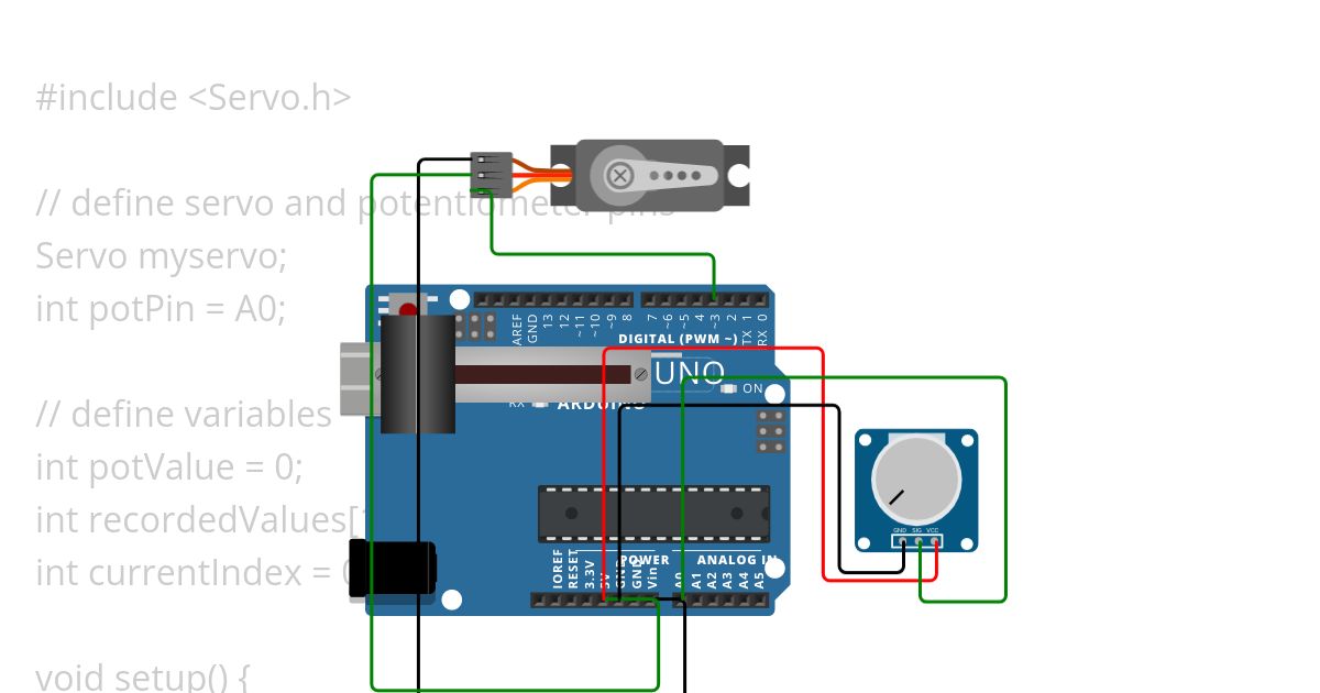 Servo robot simulation