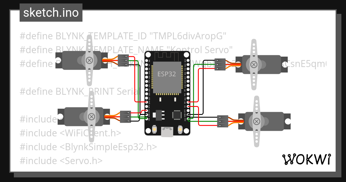 Servo Wokwi ESP32, STM32, Arduino Simulator