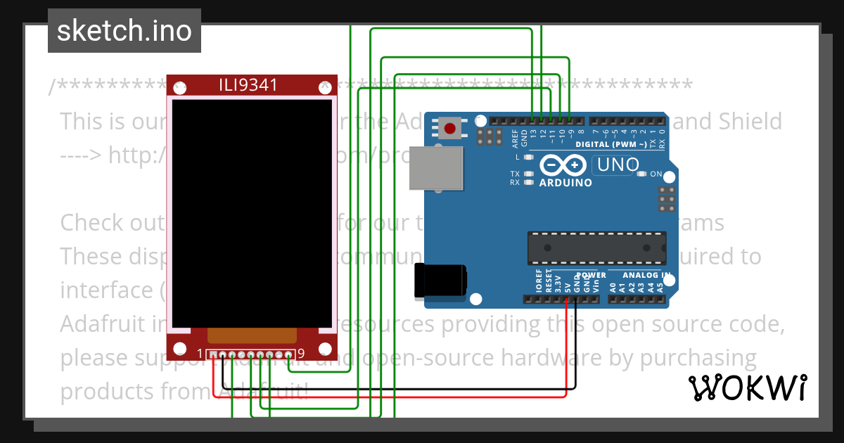 TFT SD - Wokwi ESP32, STM32, Arduino Simulator