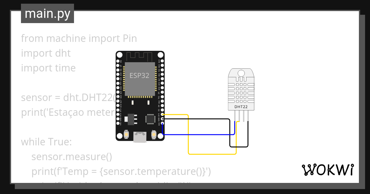 temperatura - Wokwi ESP32, STM32, Arduino Simulator