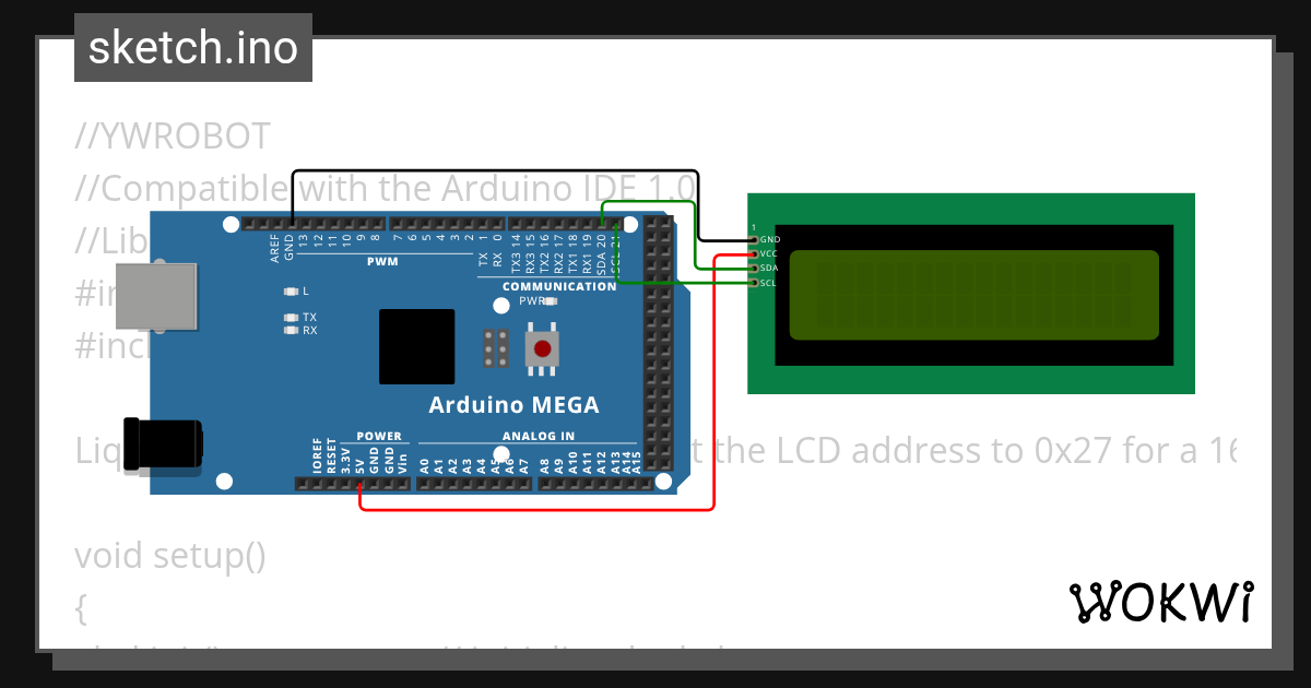 lcd i2c - Wokwi ESP32, STM32, Arduino Simulator