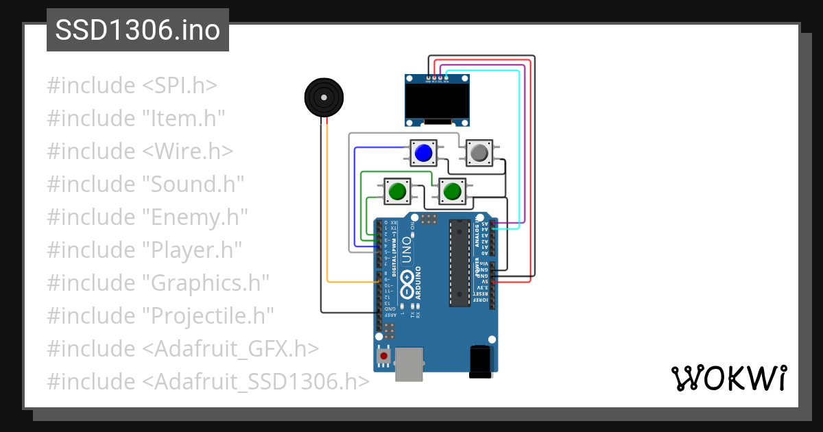 SSD1306_Arduino - Wokwi ESP32, STM32, Arduino Simulator