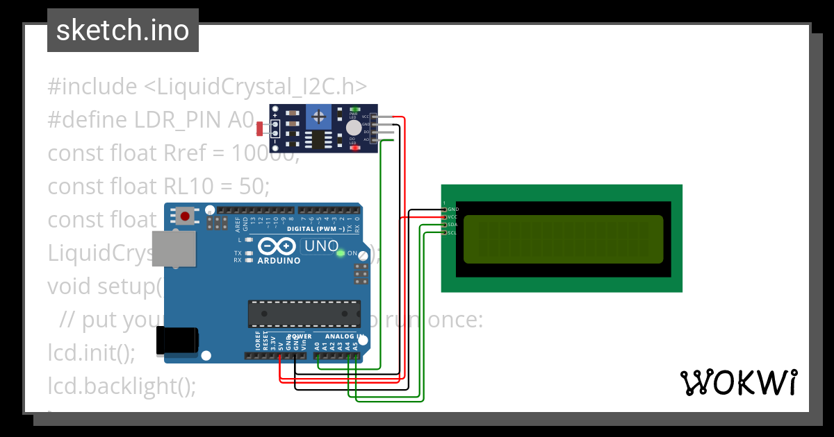 Lux meter - Wokwi ESP32, STM32, Arduino Simulator