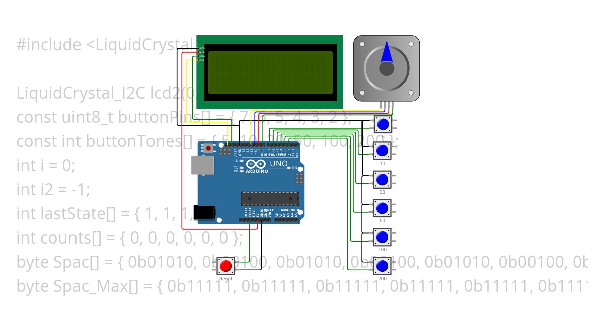 CoinCounter 2 I2C Step simulation