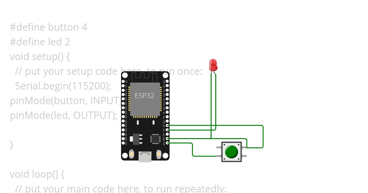 4.Project Button with LED simulation