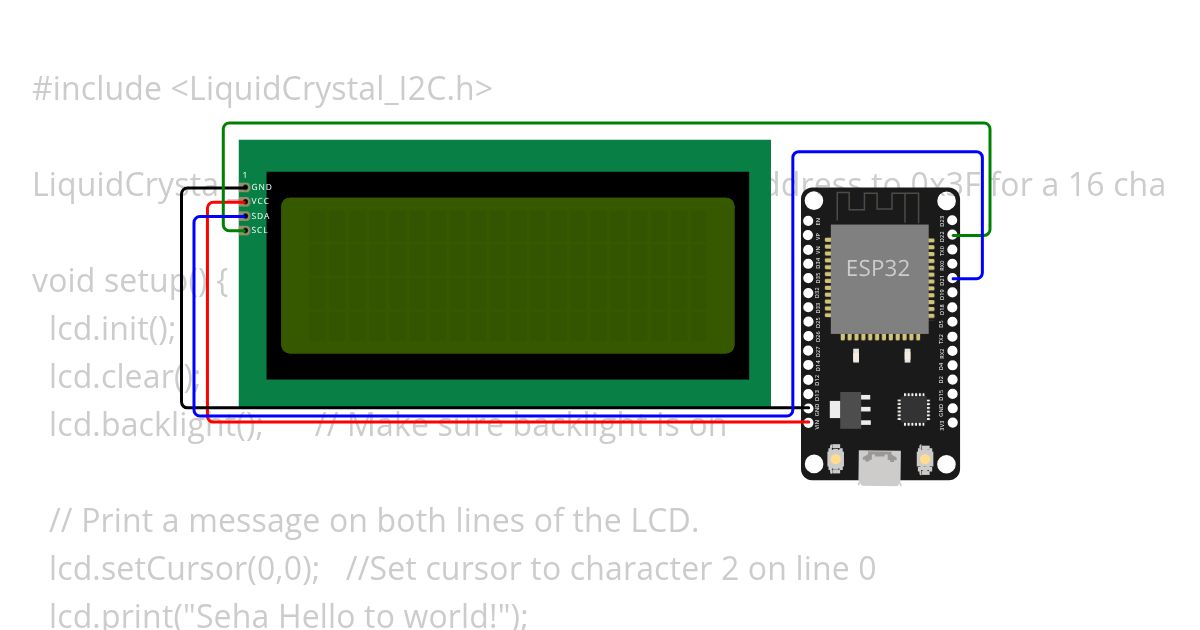 13.ESP32 with show LCD simulation