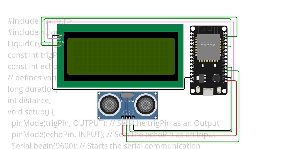 12.ESP32 with destinate show LCD simulation