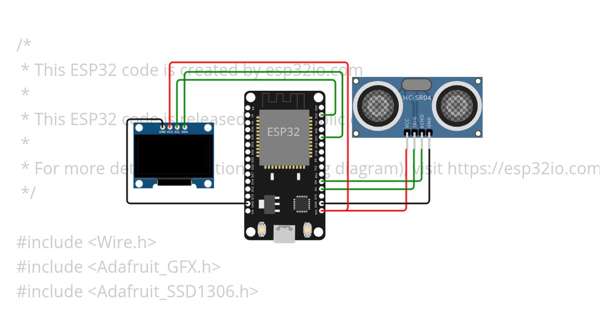 15.ESP32 Distance and Oled simulation