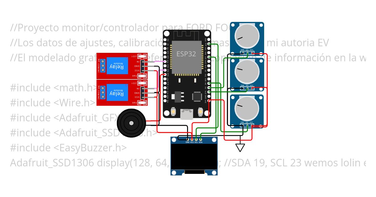 Focus ESP32 anillo simulation