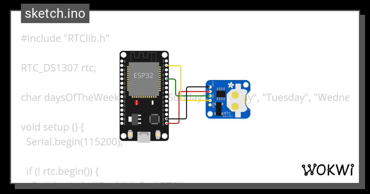 ESP32 - Realtime - Wokwi ESP32, STM32, Arduino Simulator