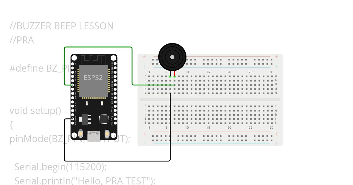 Buzzer simulation