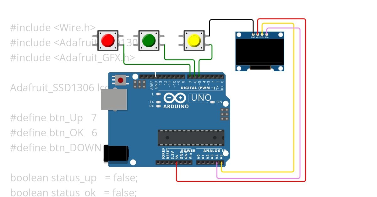 oled button control  simulation