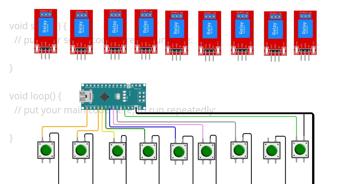 many channel relay_002 simulation