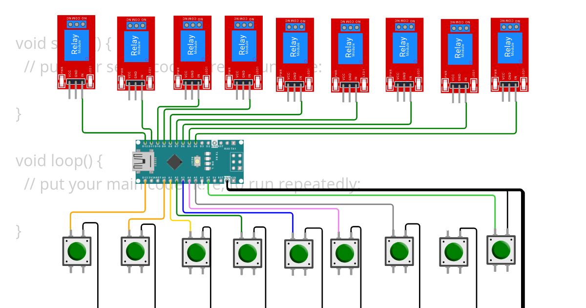 many channel relay_003 simulation