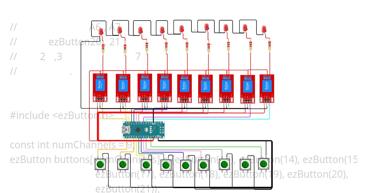 many channel relay_007 simulation