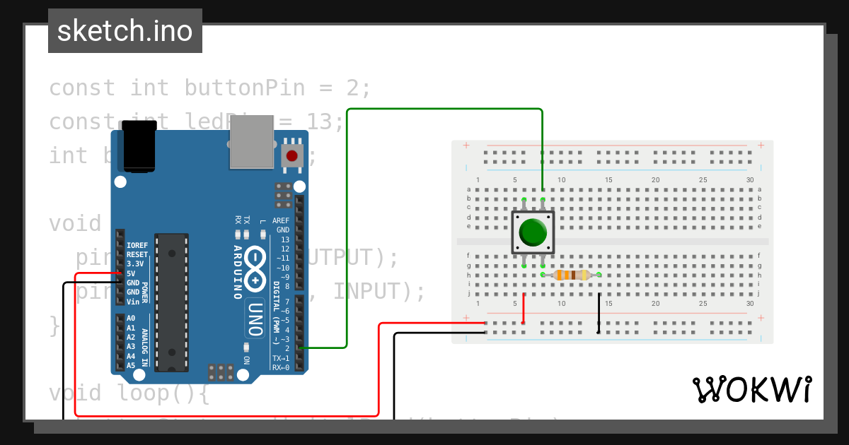 PUSH_BUTTON_1 - Wokwi ESP32, STM32, Arduino Simulator