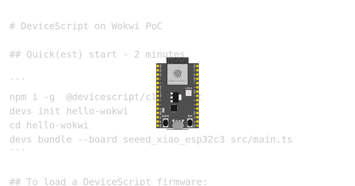 ESP32-C3 DeviceScript PoC simulation