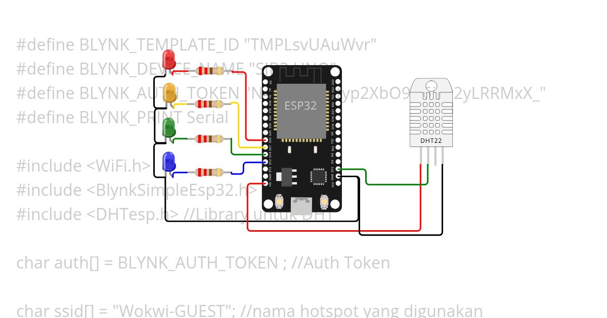 Blynk 4 led simulation