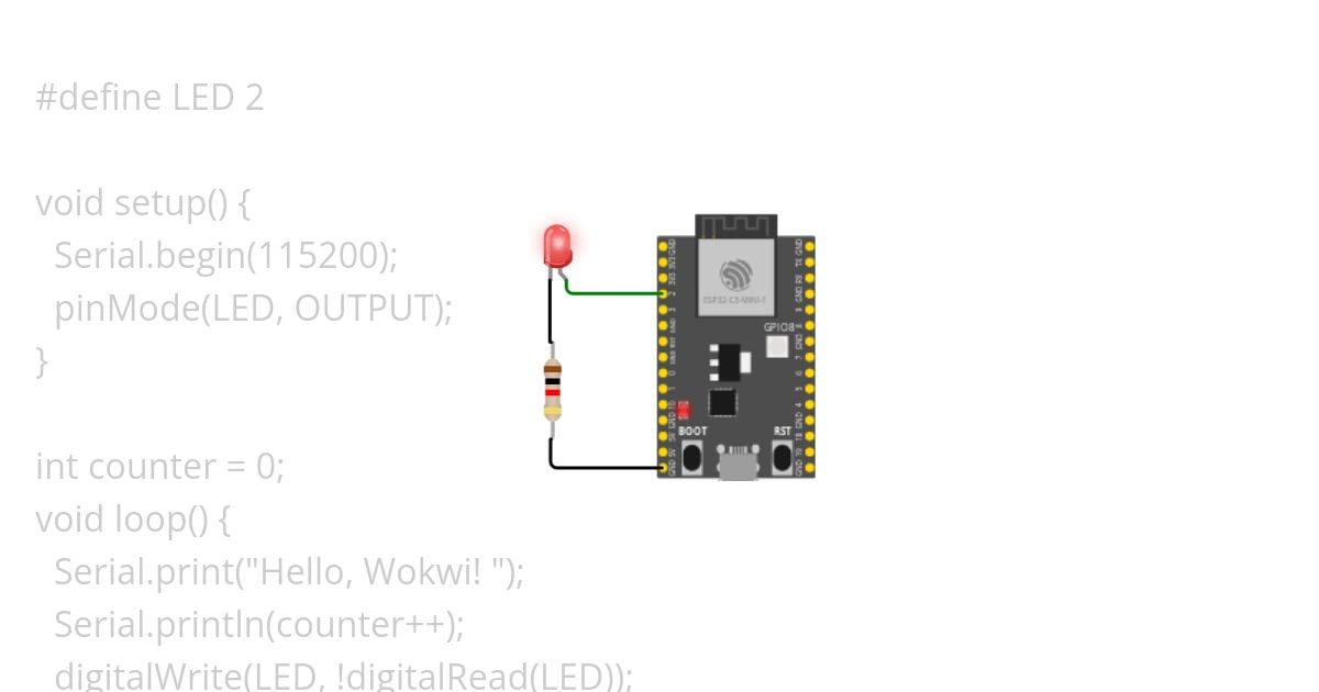 Arduino Blinky+ simulation