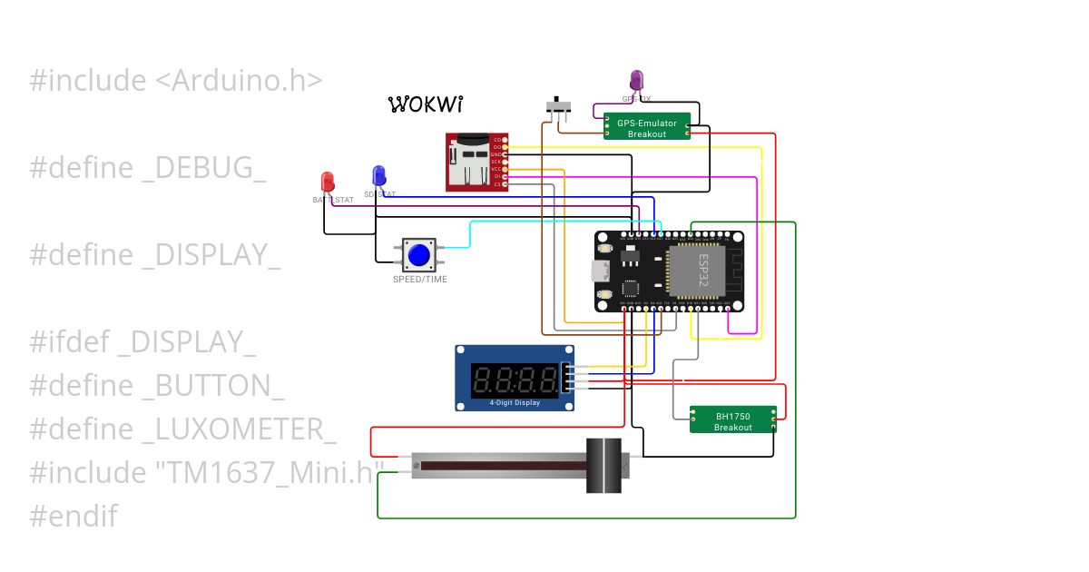 GPS_Tracker_TM1637_ESP32 simulation