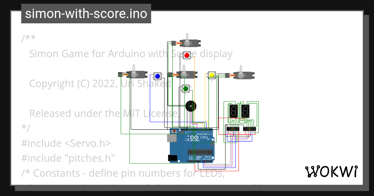 simon-with-score.ino Copy - Wokwi ESP32, STM32, Arduino Simulator
