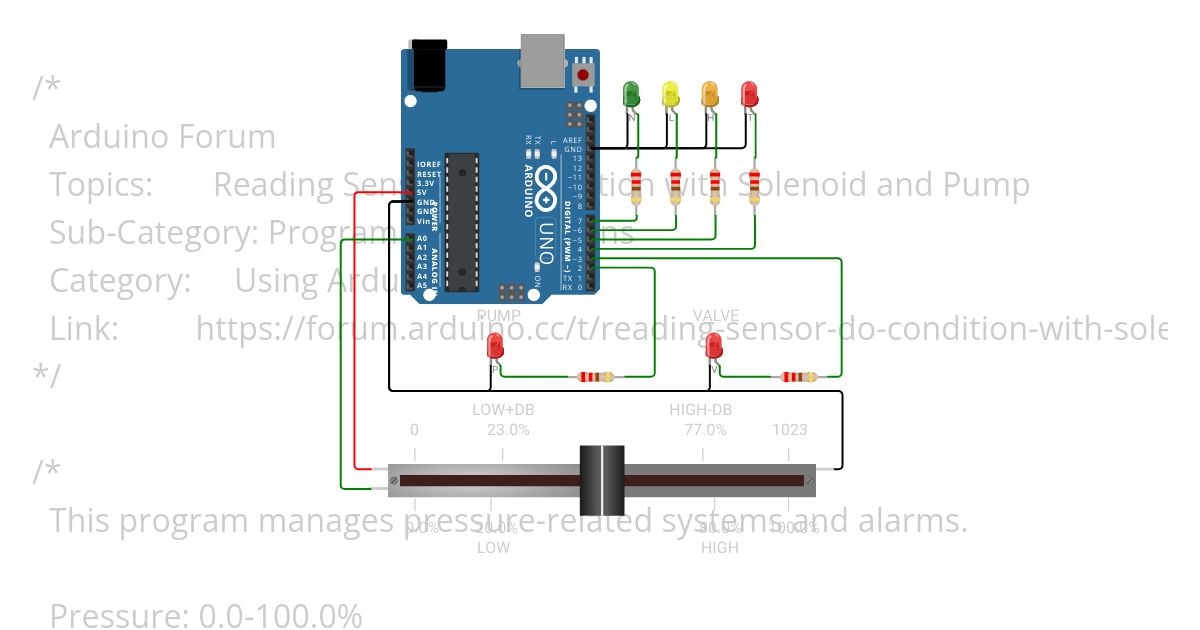 Arduino Forum - Reading Sensor. Do condition with Solenoid and Pump - w/ DB simulation