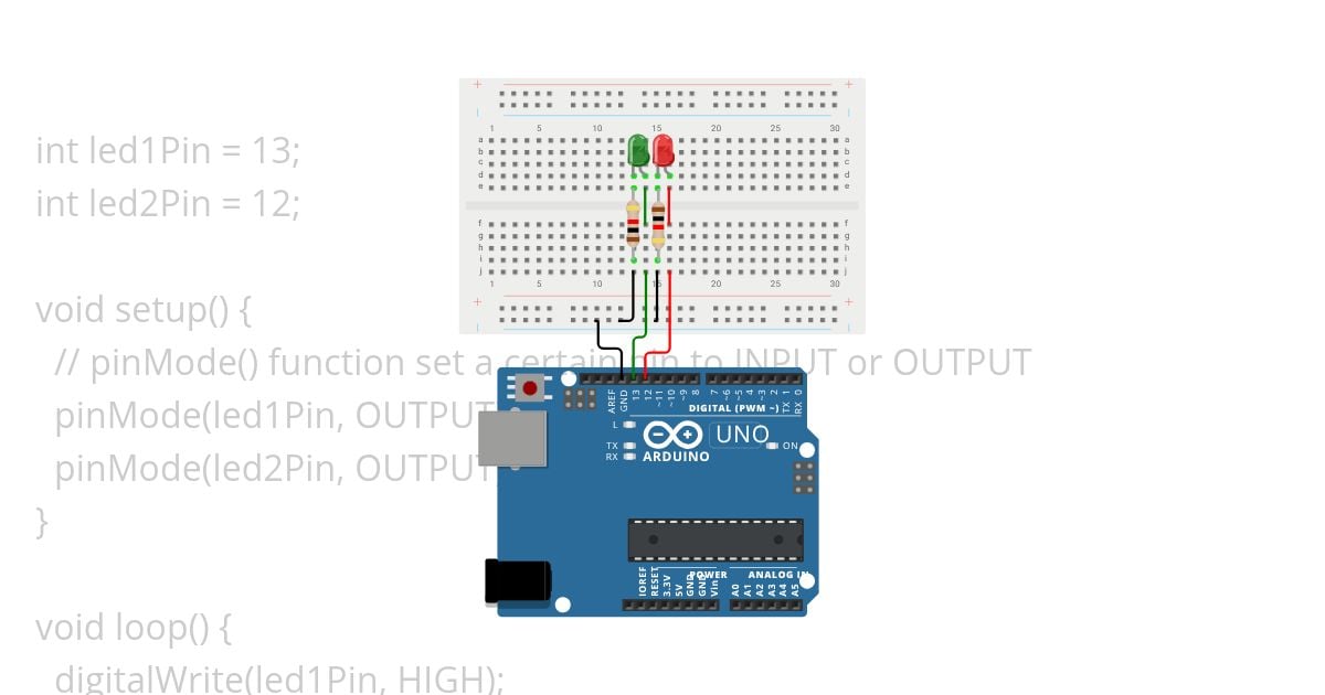 blinky2LED simulation