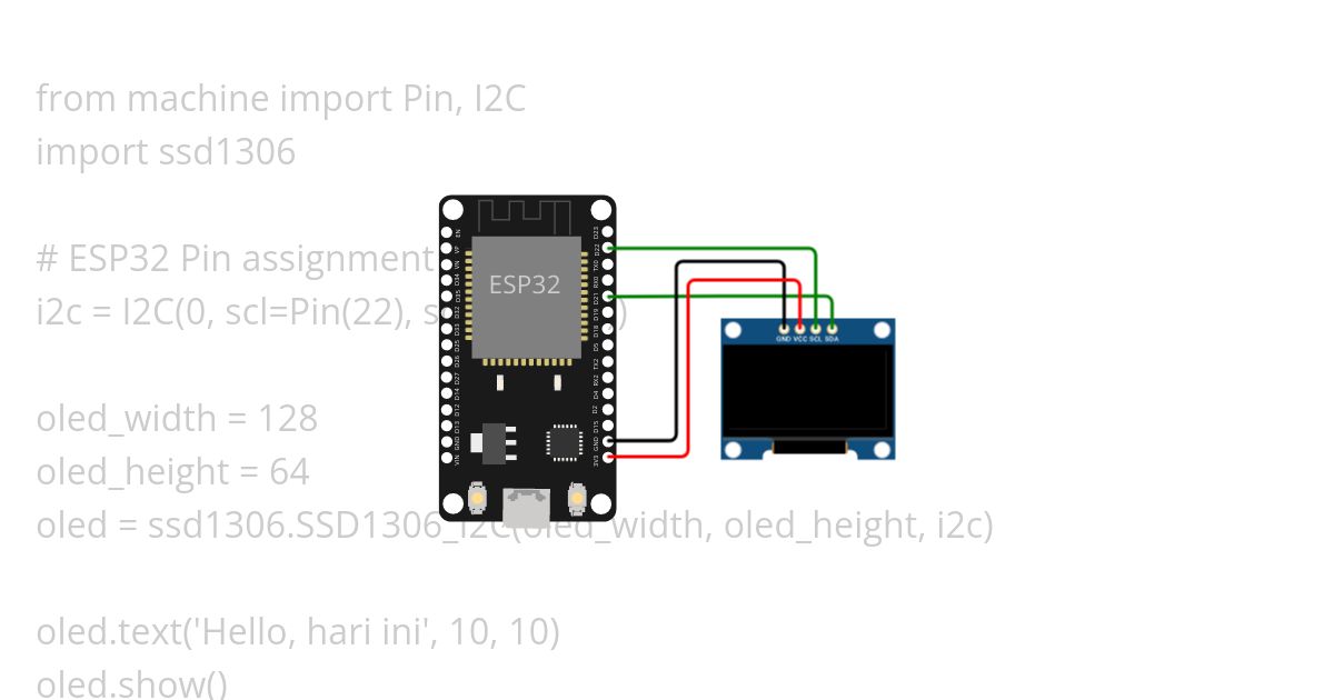 esp32-micropython-ssd1306 by simulation