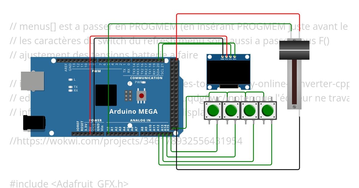 Tests OLED Mega simulation