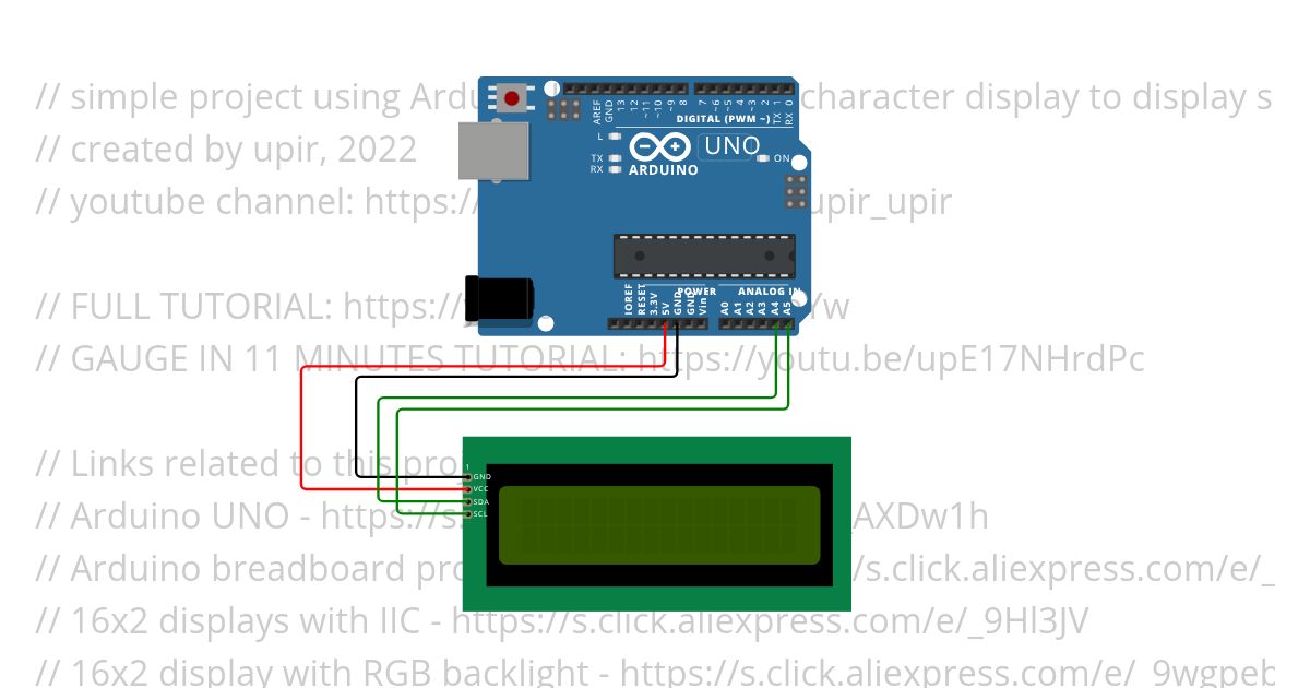 LCD GAUGE DEMO simulation
