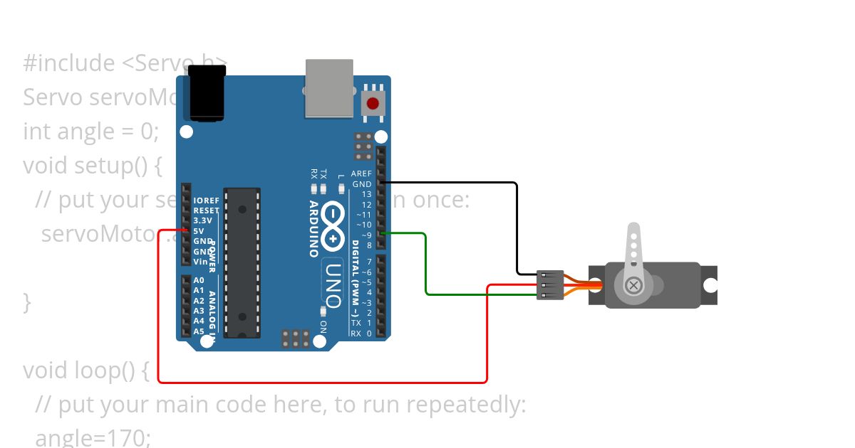 try motor servo with arduino  simulation