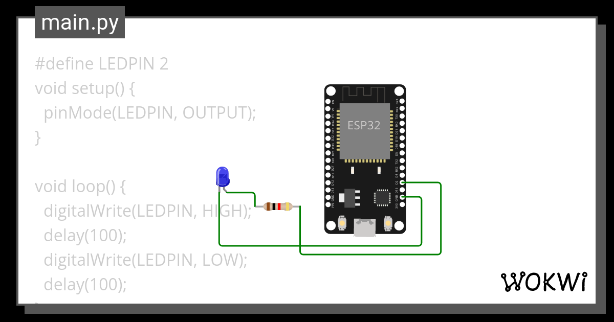 Allumer Led Avec Esp Wokwi Esp Stm Arduino Simulator