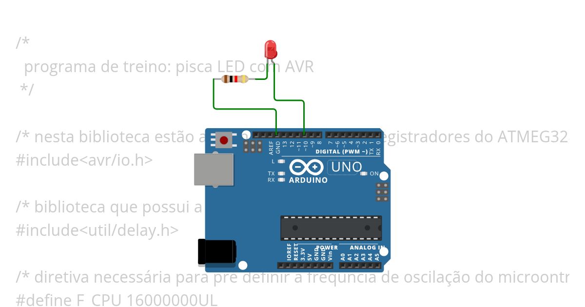 avr blink ex1 simulation