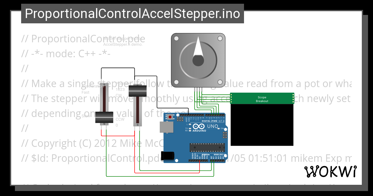 motor steper - Wokwi ESP32, STM32, Arduino Simulator