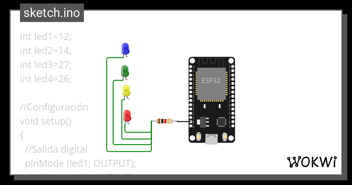 Ejercicio Wokwi Esp Stm Arduino Simulator