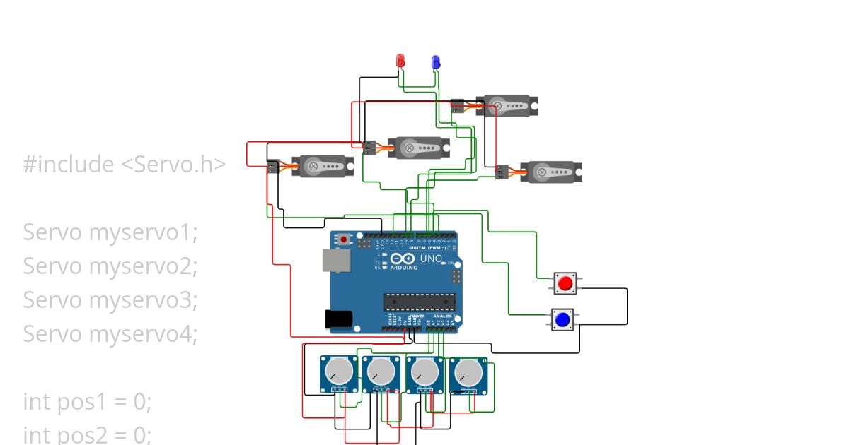 Servo record play simulation