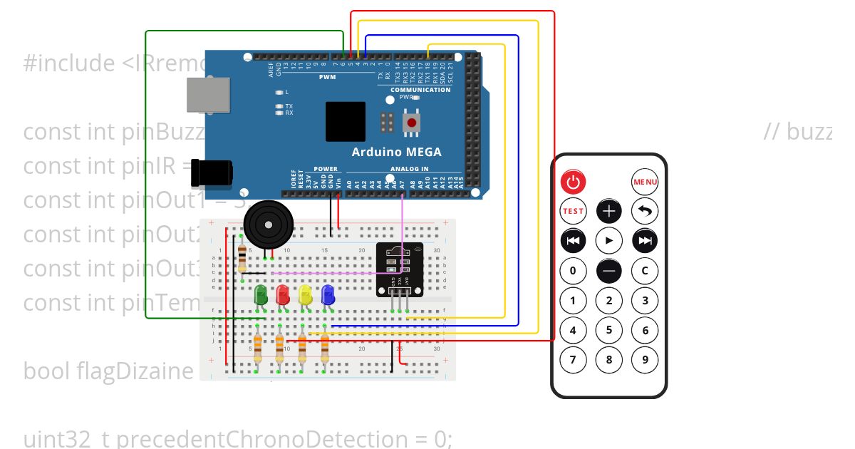Arduino Mega - InfraRouge simulation