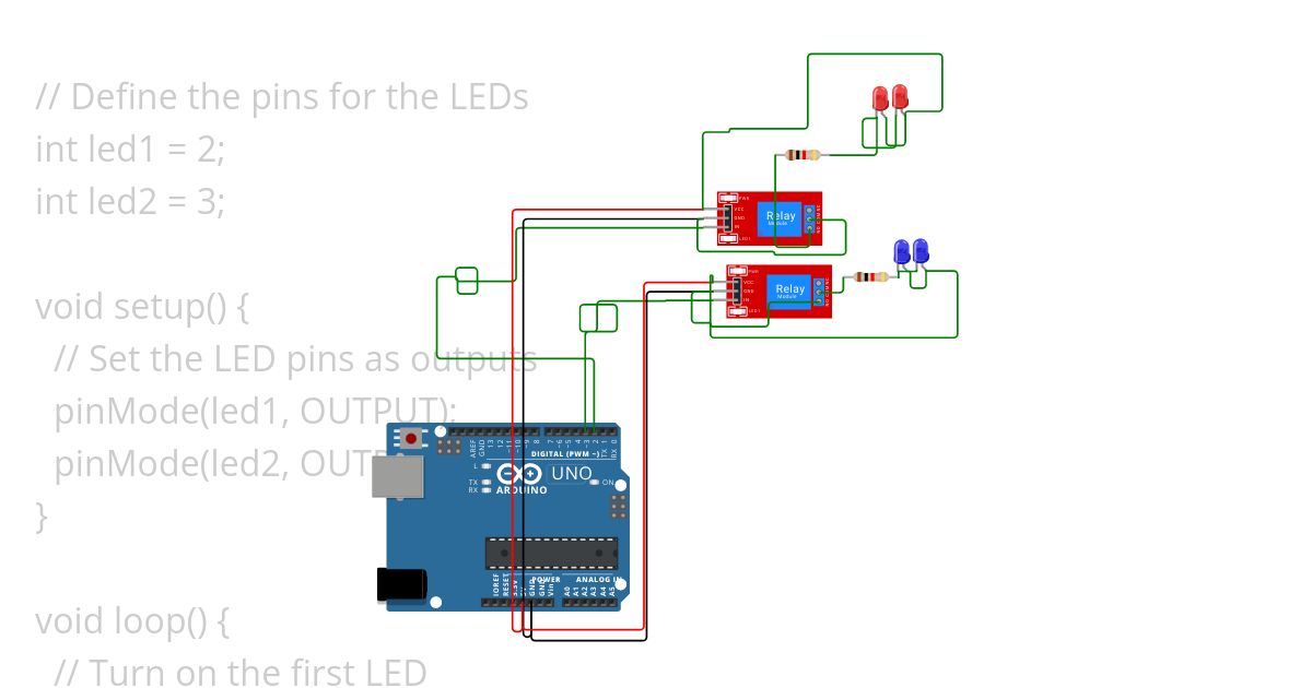 police flasher [diode dabne Copy simulation