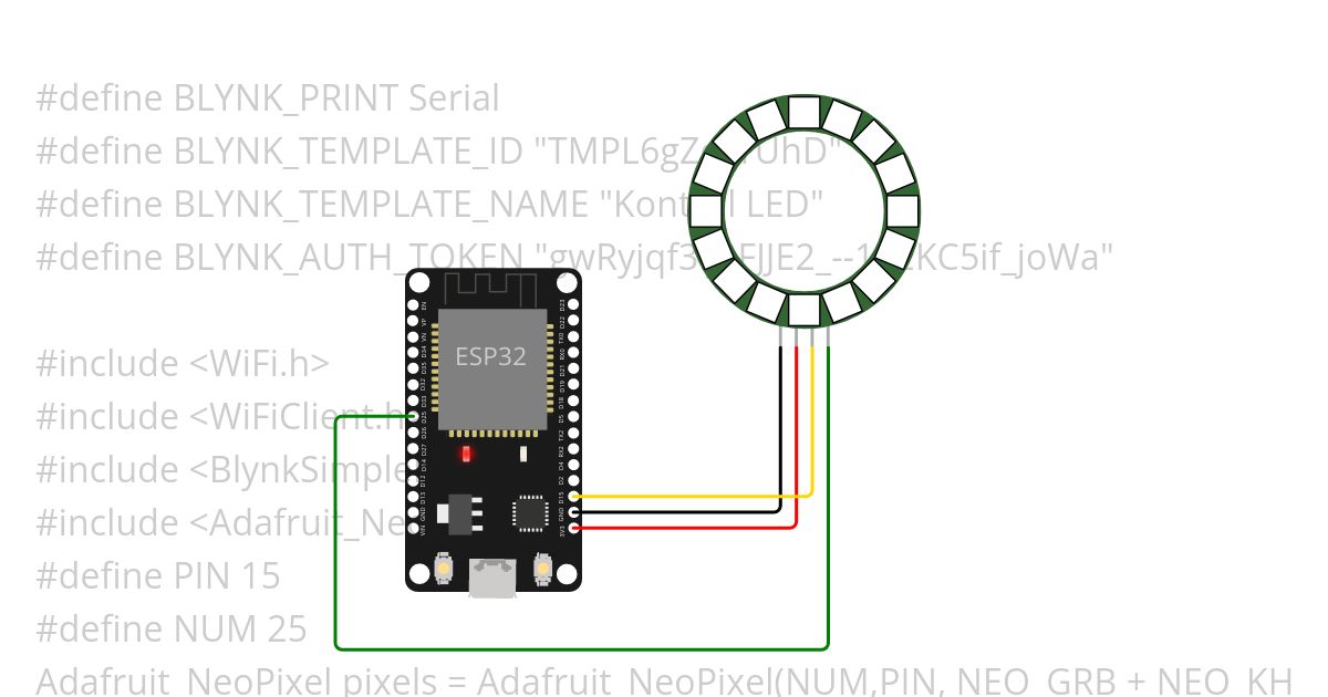 Neopixel Blynk simulation