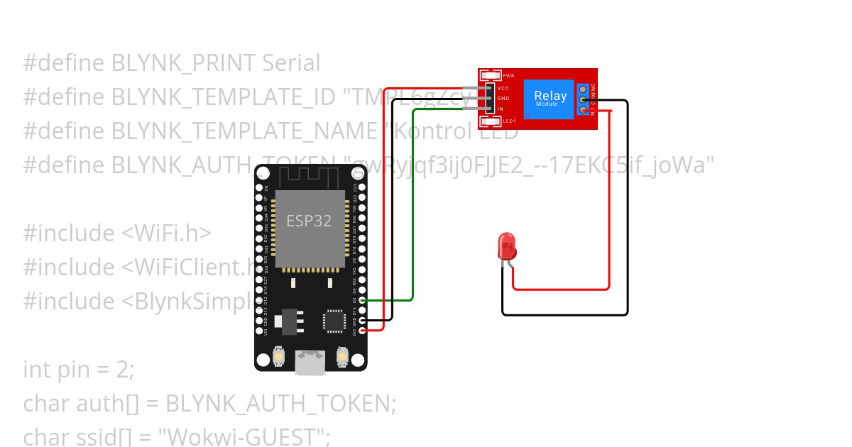 Relay Blynk simulation