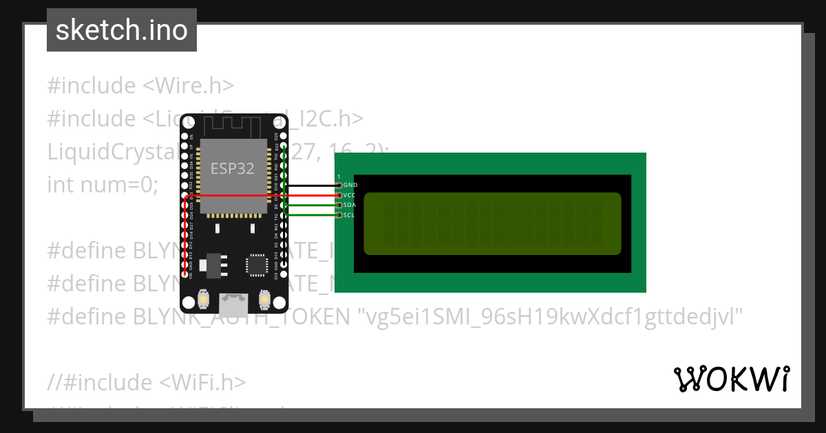 LCD I2C - Wokwi ESP32, STM32, Arduino Simulator